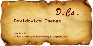 Davidovics Csenge névjegykártya