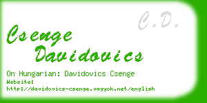 csenge davidovics business card